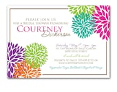 Spring Bridal Shower Invitation Modern Floral