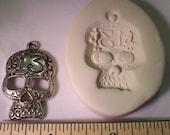 Steampunk  Style Human Skull - Hard Polymer Clay mold for use with clay
