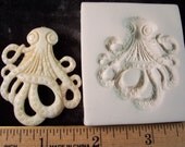 Unique Carved Octopus 1 7/8" - Hard Polymer Clay mold for use with clay