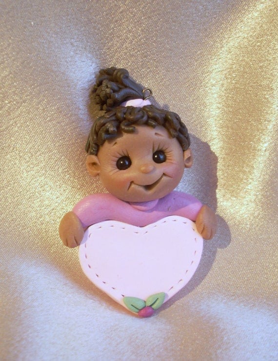 toddler Christmas ornament child children personalized polymer clay toddler gift