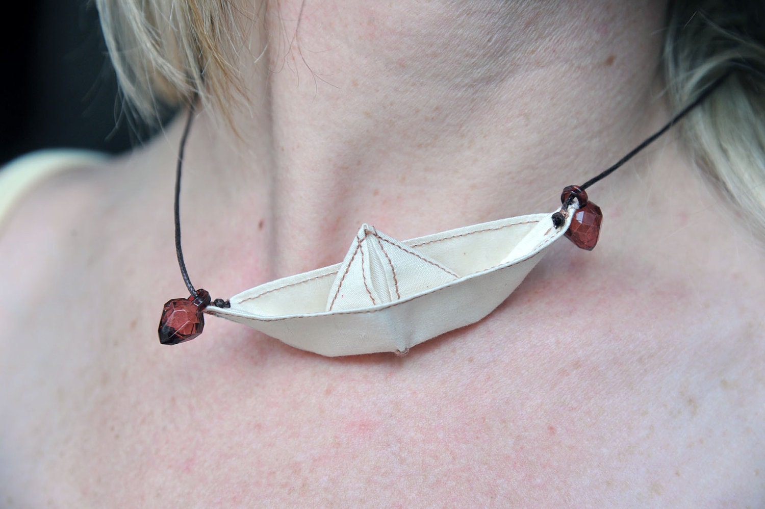 Paper Boat necklace
