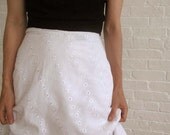white circle wrap skirt