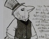 The Beak of Finch, Esq - Hand Printed Intaglio Print - Proof