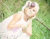 Creamy Rose Vintage Victorian Flapper Style Headband