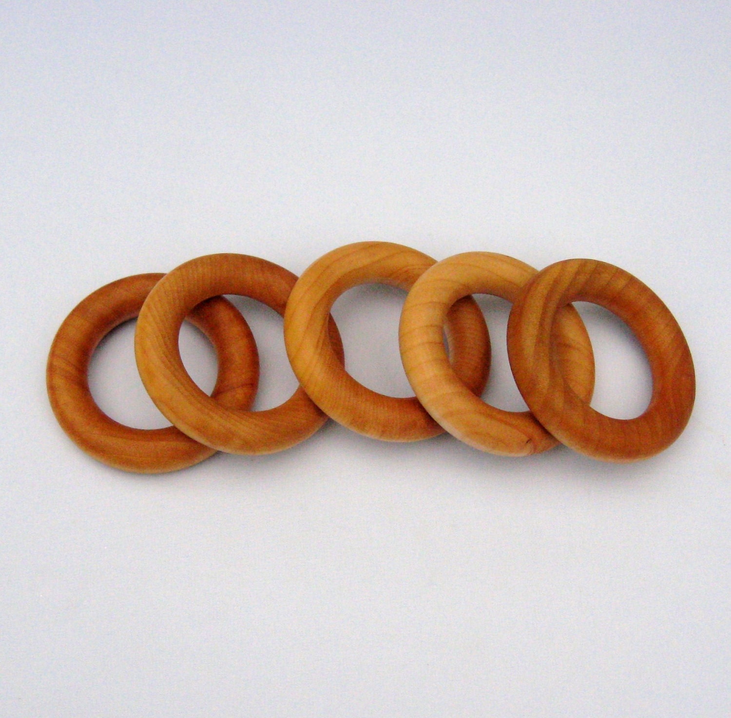 Teething rings sealed with beeswax