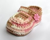 Crochet Pattern Booties Baby Neapolitan Girls Shoes