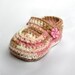 Crochet Pattern Booties Baby Neapolitan Girls Shoes