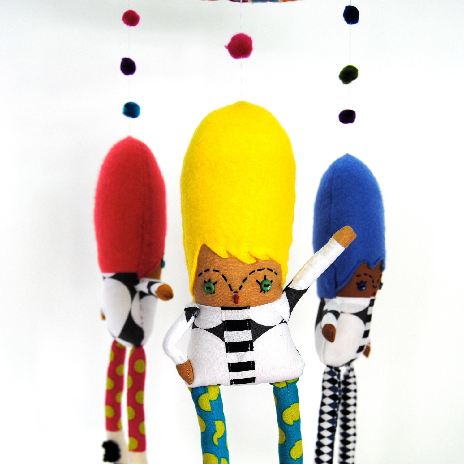 Baby Mobile --- Mod Girls --- Customize the Mod Girls to Match Your Nursery