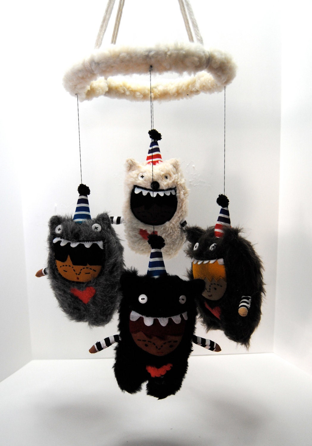Baby Mobile --- Bears in Party Hats --- Fuzzy Wuzzy Was a Mobile