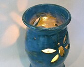 Blue Butterfly Candle Holder