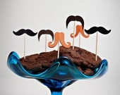 Mini Mustache Toppers - Set of 6