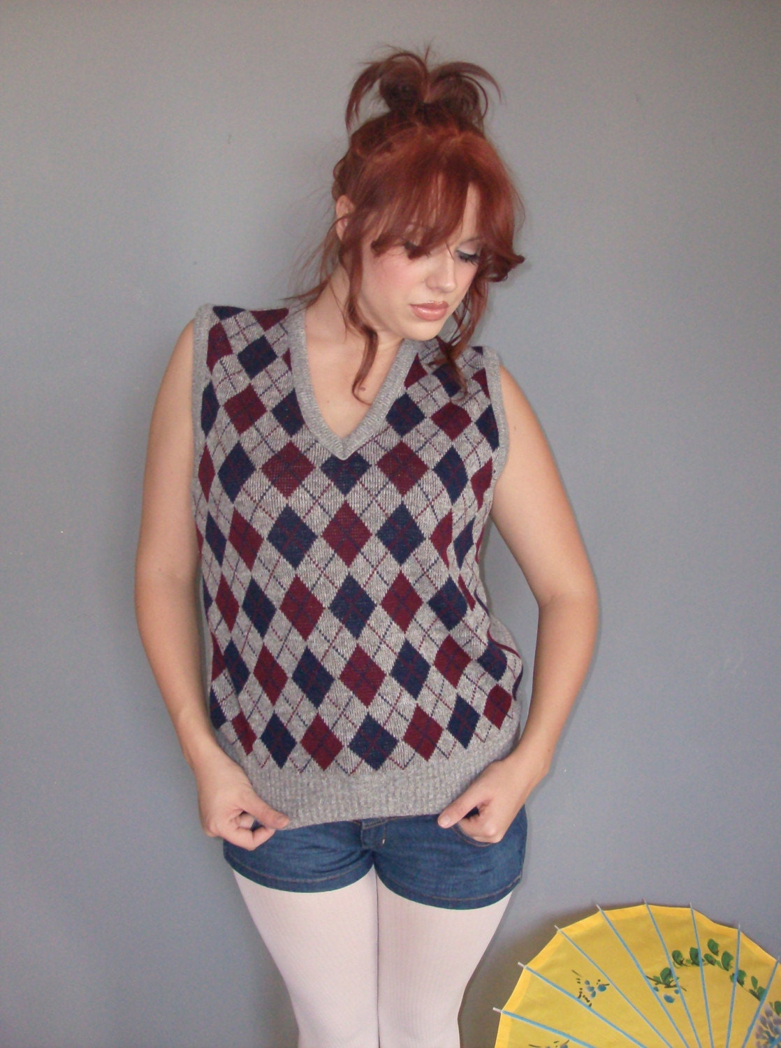 ana argyle sweater vest