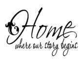 Wall Decal Home is where OUR story Begins Vinyl Sticker