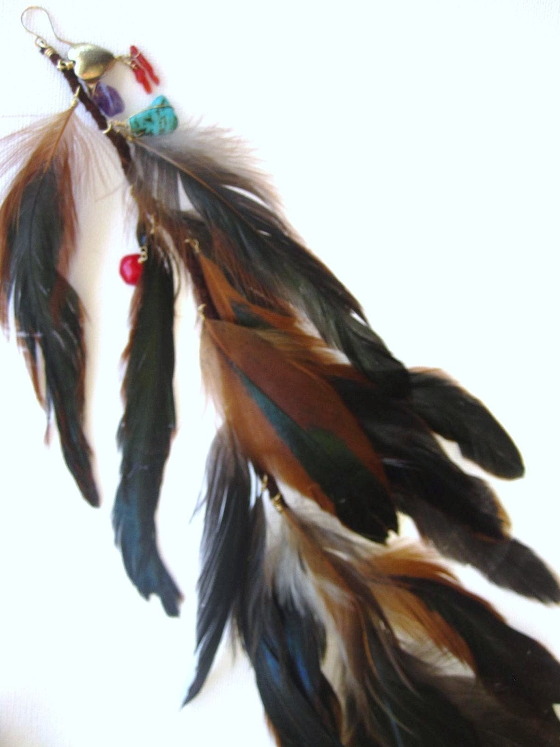 Long Single Feather Earring or Feather extension