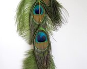 DULCE- Long Single Feather Earring---free shipping USA and CANADA