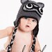 Racoon Earflap Hat - Any Size - Photo Prop