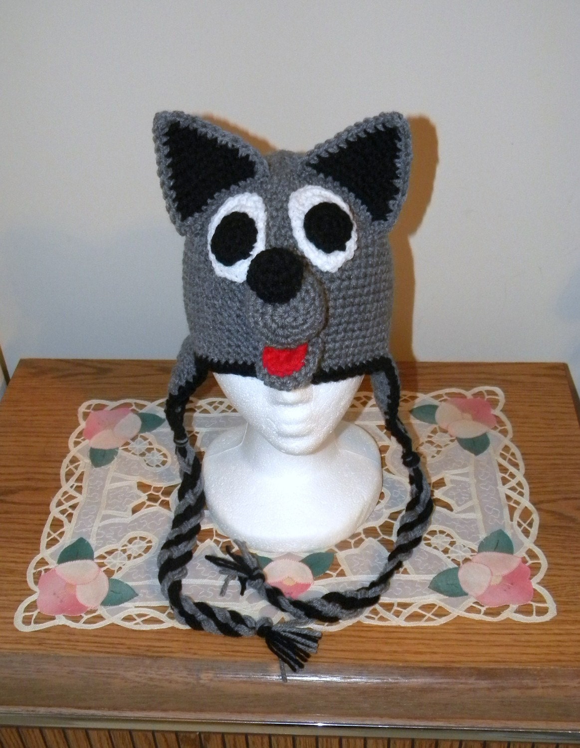 Crochet Pattern 009 - Wolf - Husky Puppy Earflap Beanie Hat - All Sizes