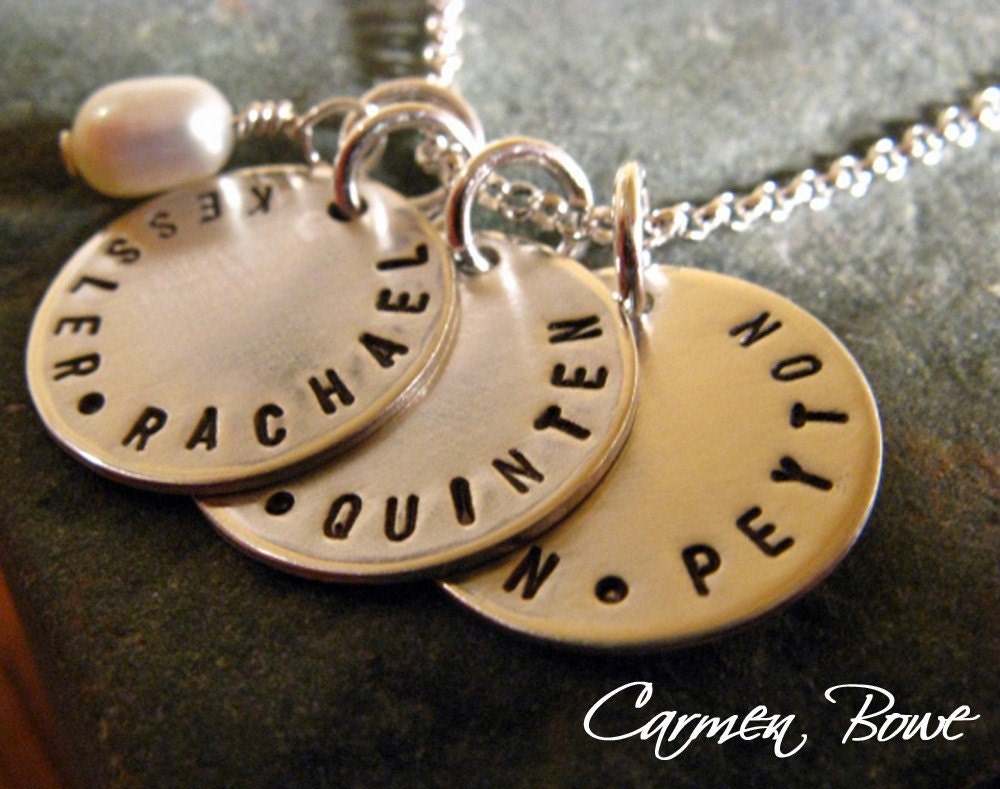 Custom Triple Brag Charm Necklace by Carmen Bowe