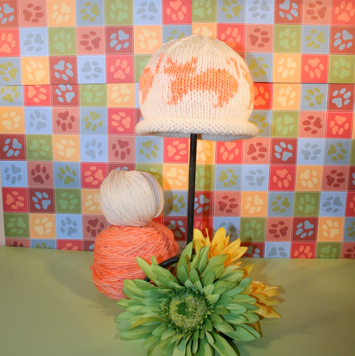 Cat on a Hat Baby Cap Pattern PDF