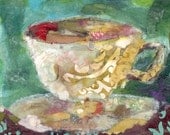 Teacup Collage 8x10 print