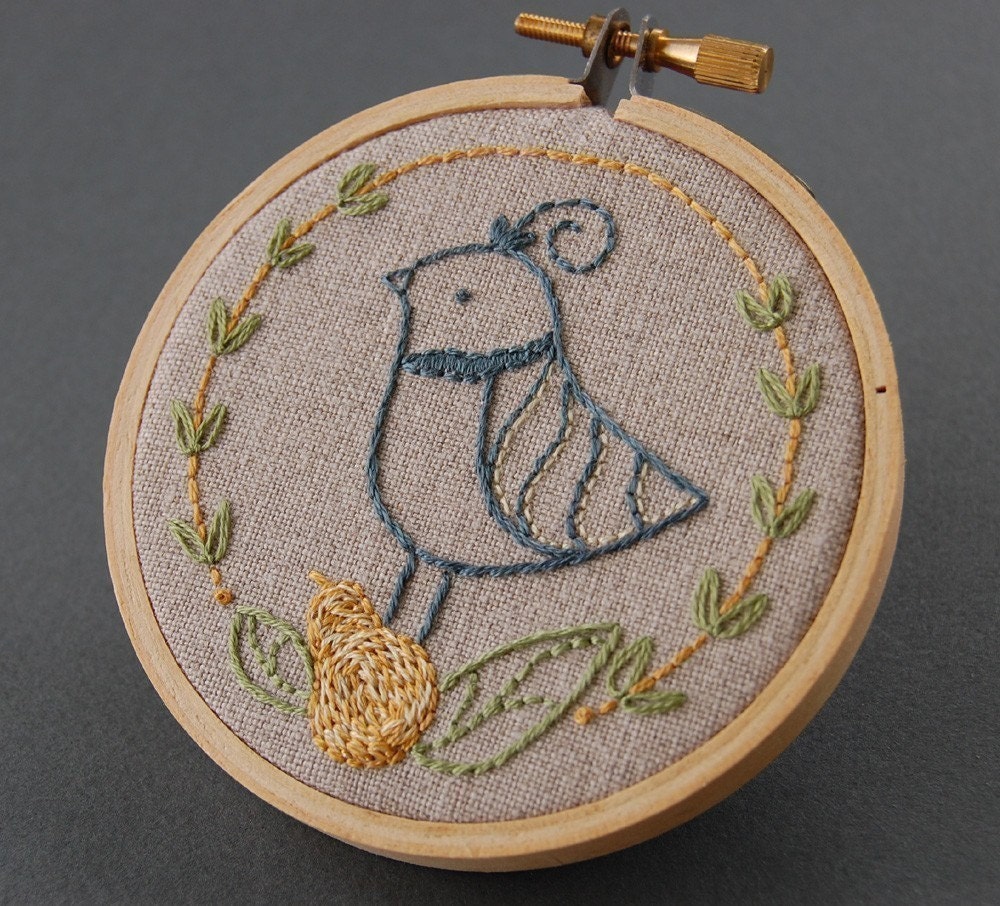 Embroidery Patterns, FESTIVE FLOCK Holiday hand embroidery patterns