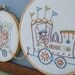 Embroidery Patterns, IL CIRCO Hand Embroidery Patterns Vintage Inspired Circus Train Design, DIY Baby Gift or Nursery Decor