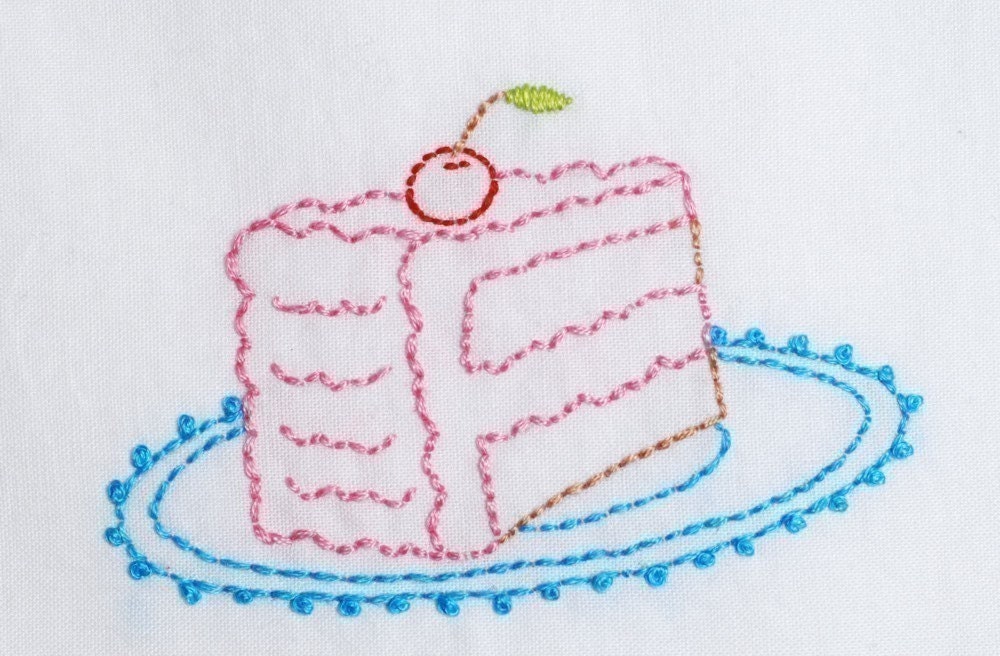 Cake Embroidery Pattern Packet