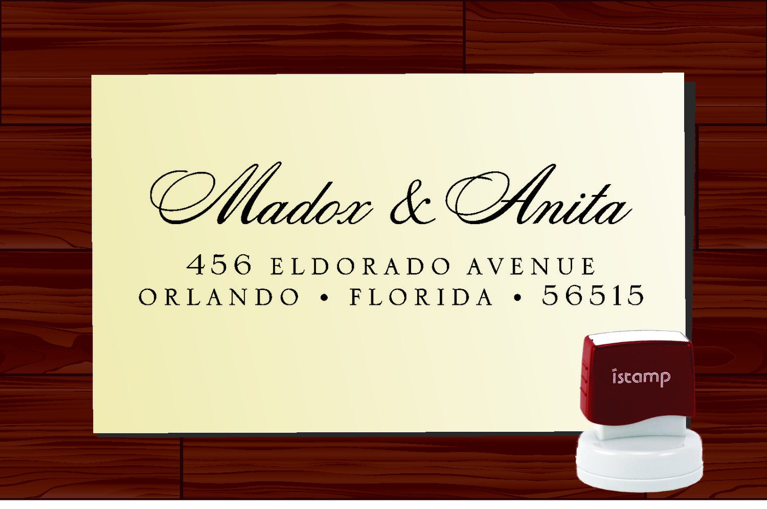 Custom Personalized  SELF INKING Return Address Rubber Stamp - style 1172T- cute wedding or christmas gift