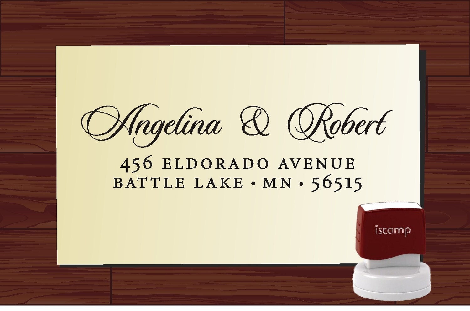 Custom address stamp - SELF INKING Stamp - Calligraphy stamp - personalized wedding or christmas gift - style 1172M
