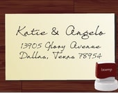 Custom Handwriting Address Rubber Stamp - Personalized  SELF INKING Address Stamper - STYLE 1281 - Wedding or Christmas Gift