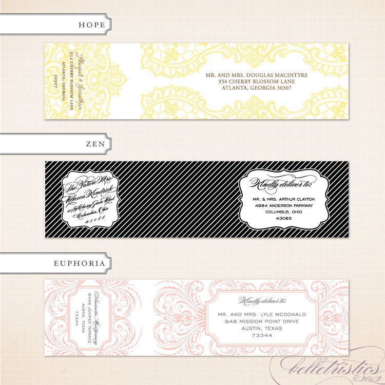 Wrap Around Address Label, Printable Address Label, DIY Mailing Label