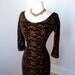 vintage 1950's dress ...vavavoom ALIX OF MIAMI metallic embroidered chocolate velvet bombshell wiggle cocktail dress