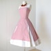 vintage 1950's dress ...fabulous SUZY PERETTE red & white nautical striped novelty panels over full white skirt convertible halter dress