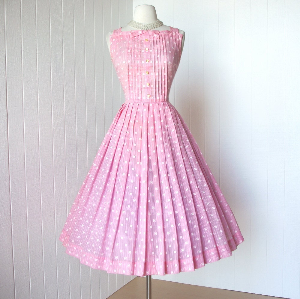 Pintucked Voile Dress