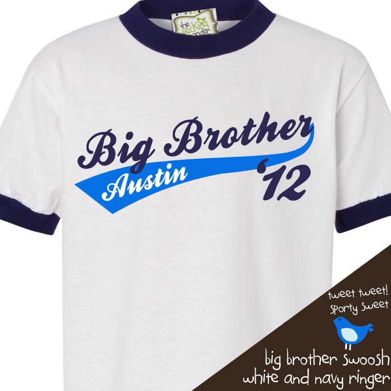 Big Brother shirt or little brother Team year Youth Ringer T-shirt- perfect pregnancy announcement