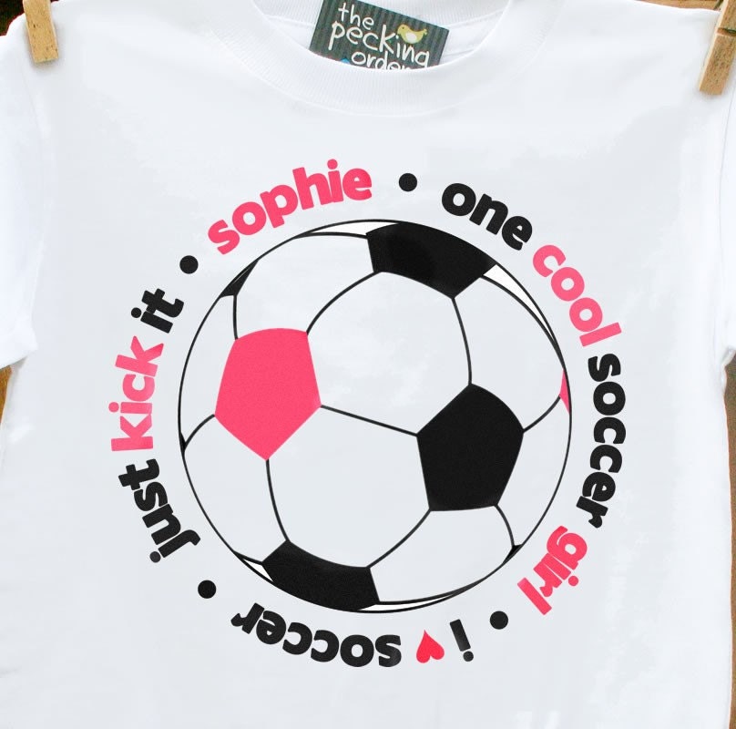 Childrens personalized soccer shirt - personalized and perfect for the soccer girl in the family