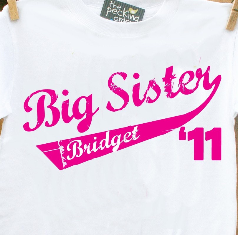 Big Sister shirt- adorable 2011 big sister t-shirt