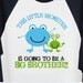 Big Brother shirt-little monster big brother raglan T-shirt 3/4 length