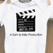 personalized onesie-birth announcement, clapboard collection, completely customizable