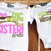 big sister, little brother shirt - adorable funky owl combination can be made for any sibling set ,too