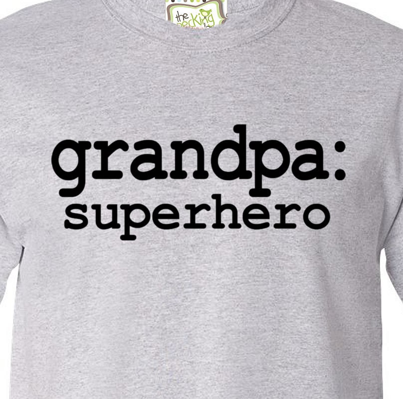 Personalized grandpa superhero Tshirt