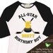 HOCKEY Birthday Boy shirt - ALL STAR hockey, sports themed birthday party 3/4 raglan t-shirt