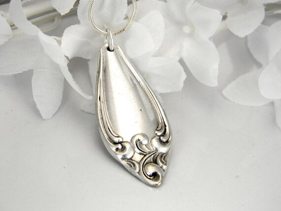 Spoon Jewelry, Spoon NECKLACE, Spoon Pendant, Silverware Jewelry 1949 OLD SOUTH