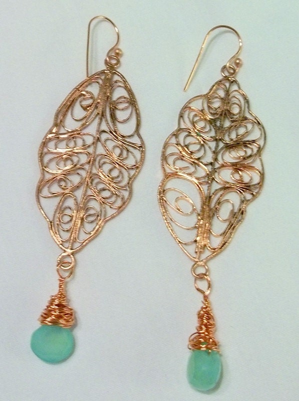 Copper Filagree Drops