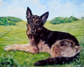 Lovely Lucy, custom Pet Portrait Oil Painting by puci, 18x24"