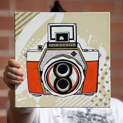 Cameraluv - The Flexilette - 12 x 12 x 1.5 - Acrylic on Canvas