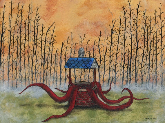 Limited Edition Art Print - Fate Watches For A Creeping Misfortune