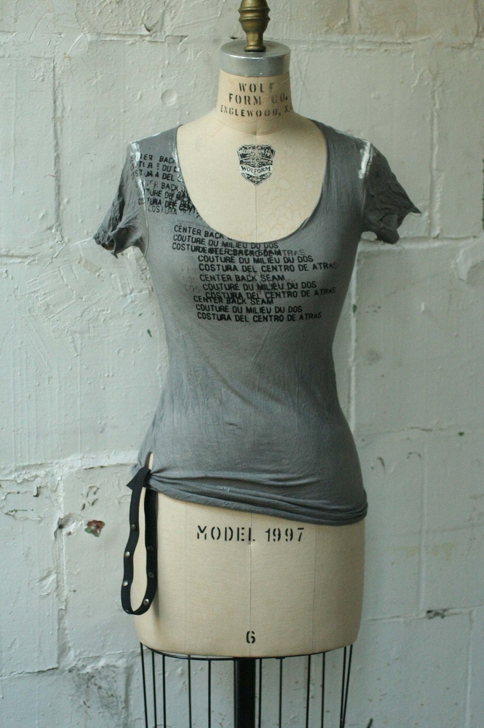 Women's T-Shirts/ Women's Tops/Women's Edgy T-Shirts/Artist's T-Shirts/ Text /Gray T-Shirts/Women's Blouse