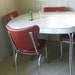 Retro 1950s Red and Grey Dinette Set