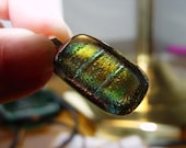 Fused Glass Dichroic pendant Free shipping